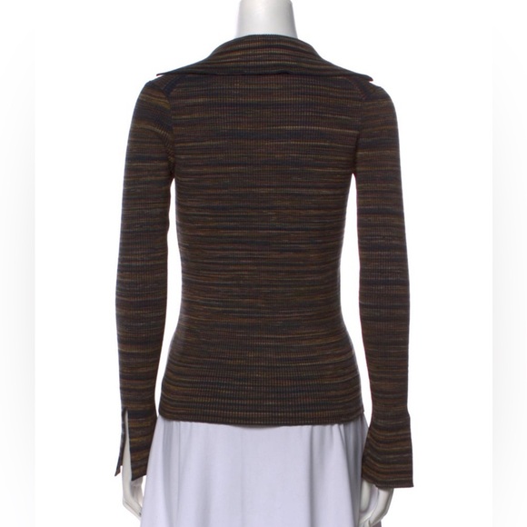 Theory slim fit polo neck button up shirt sz petite - Picture 4 of 13